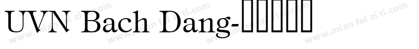 UVN Bach Dang字体转换